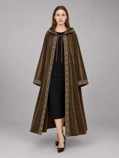 Long Hooded Robe, Brown, Loose Fit occasion guide 2