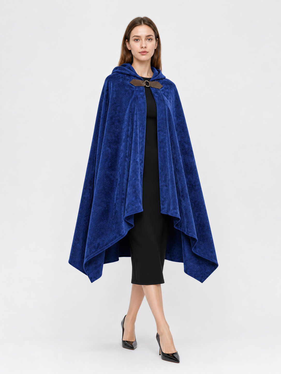 Blue Hooded Carnival Cloak for Cosplay