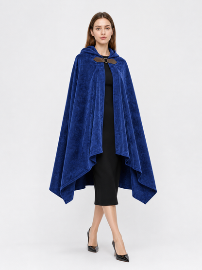 Blue Hooded Carnival Cloak for Cosplay