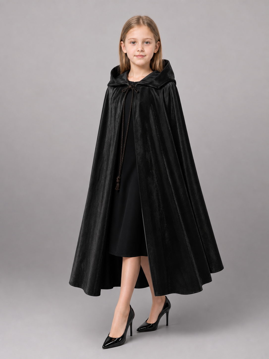 Black Hooded Costume Cape, Cosplay