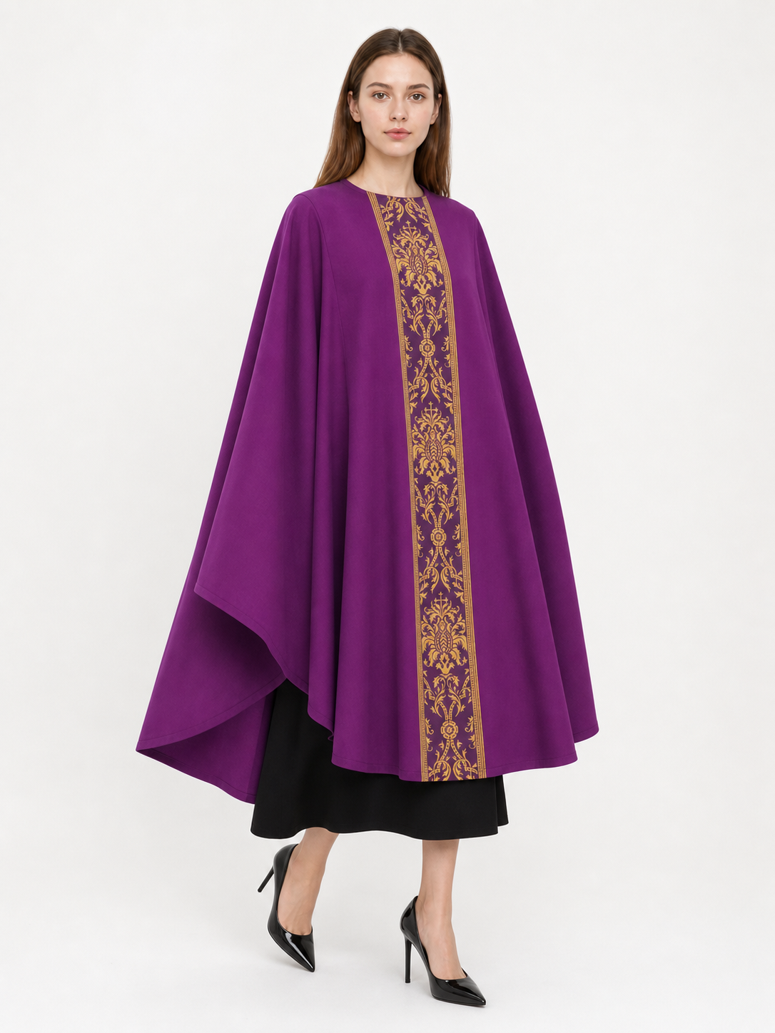Purple Hooded Carnival Cloak
