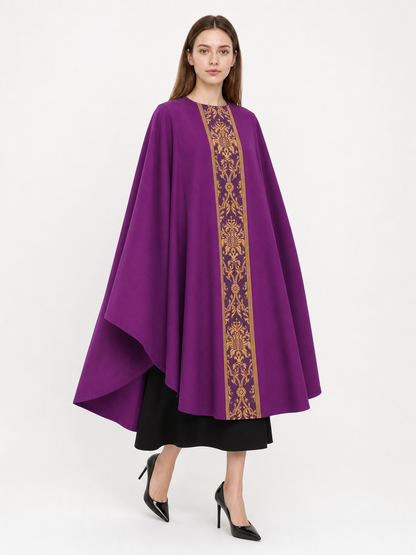 Purple Hooded Carnival Cloak