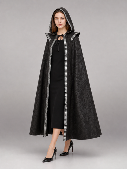 Black Hooded Costume Cape for Cosplay