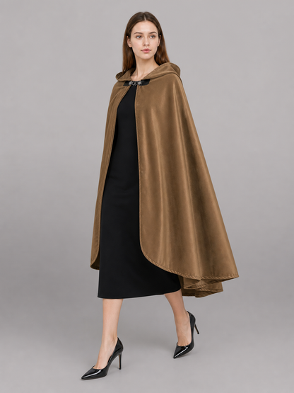 Brown Hooded Costume Cloak