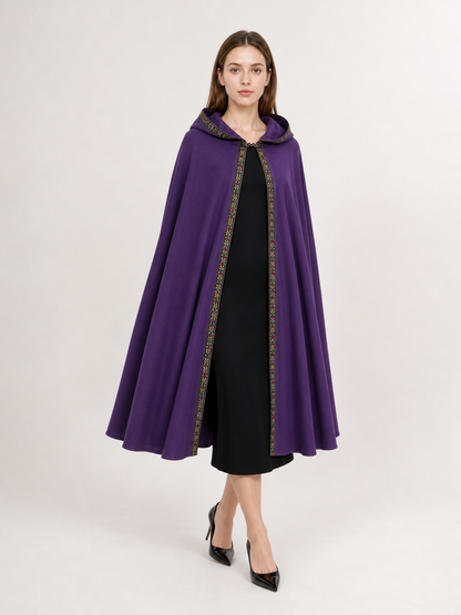 Purple Hooded Velvet Costume Cape product view 68