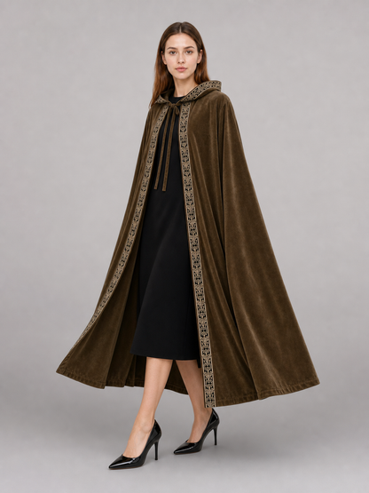Long Hooded Robe, Brown, Loose Fit occasion guide 3