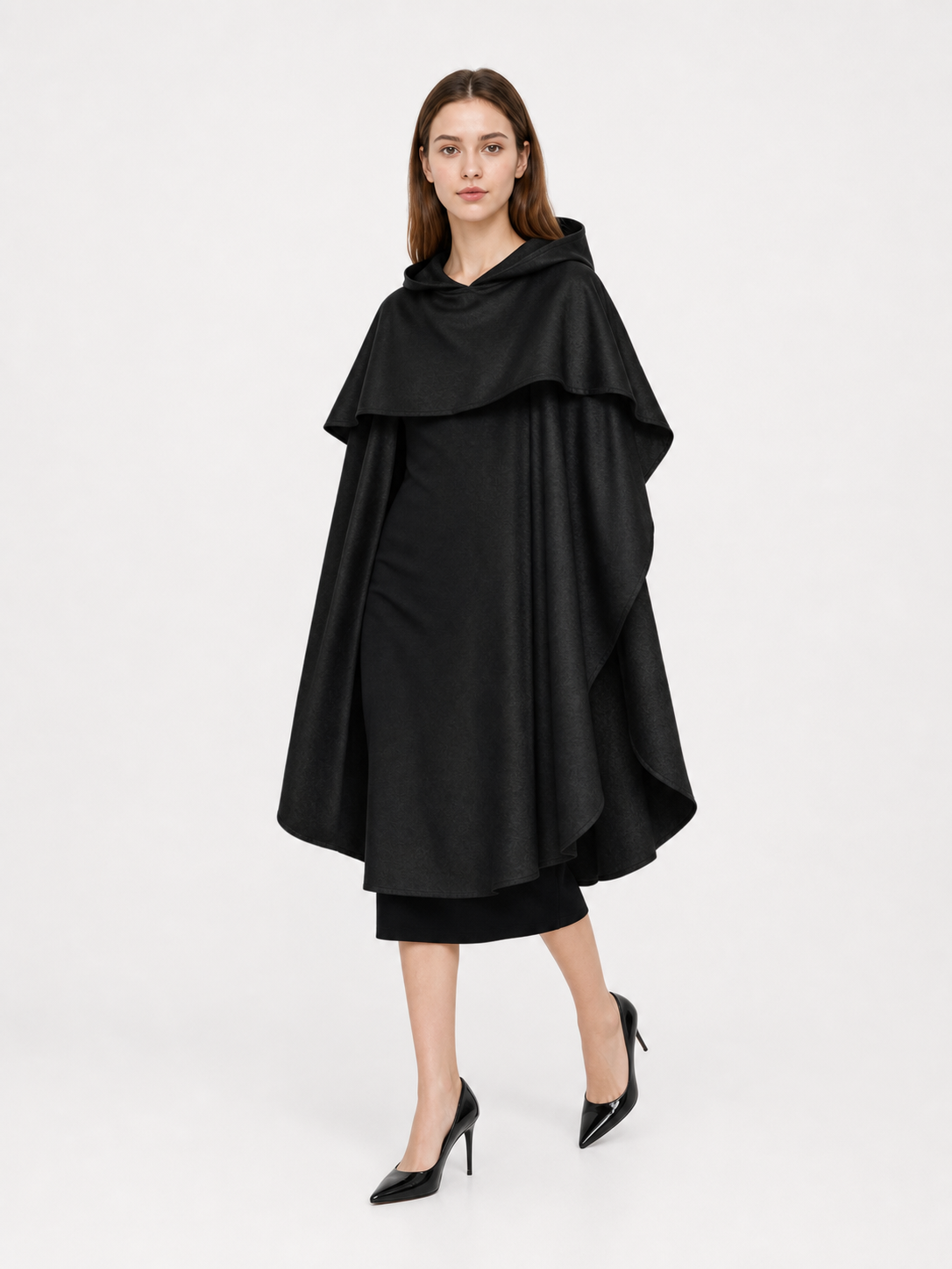 Black Hooded Costume Cloak for Cosplay