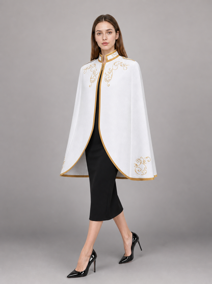 White carnival jacket with gold trim
