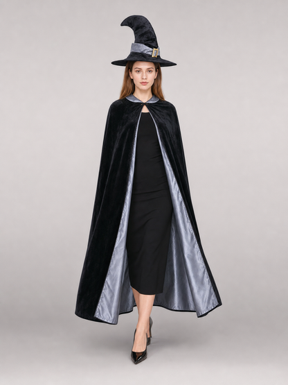 Witch Costume: Dress, Belt, and Pointed Hat