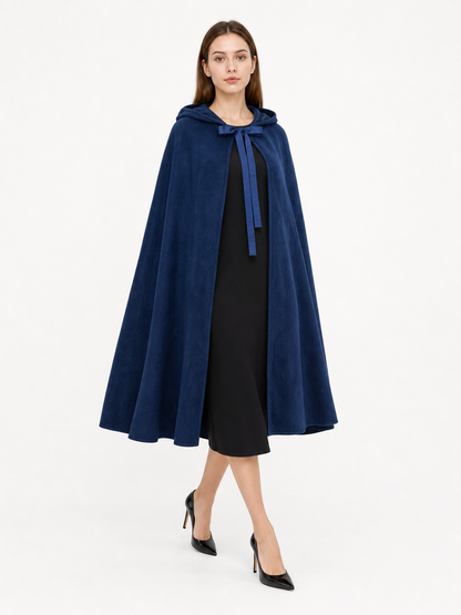 Blue Hooded Medieval Carnival Cloak