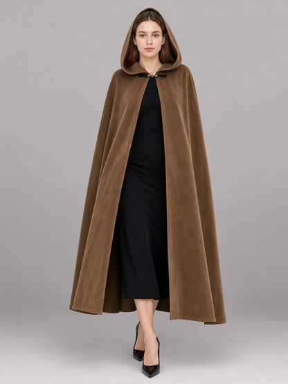 Brown Hooded Costume Cloak
