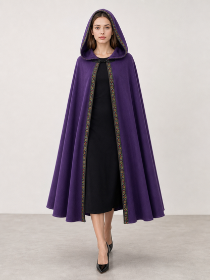 Purple Hooded Velvet Costume Cape product view 70
