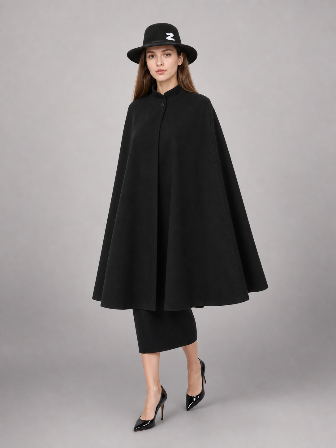 Black Carnival Hat in Zorro Style