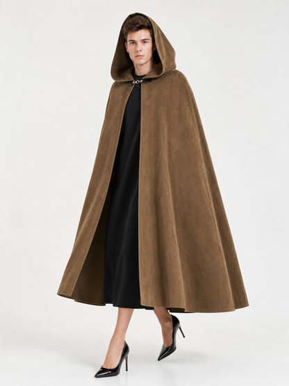 Brown Hooded Costume Cloak