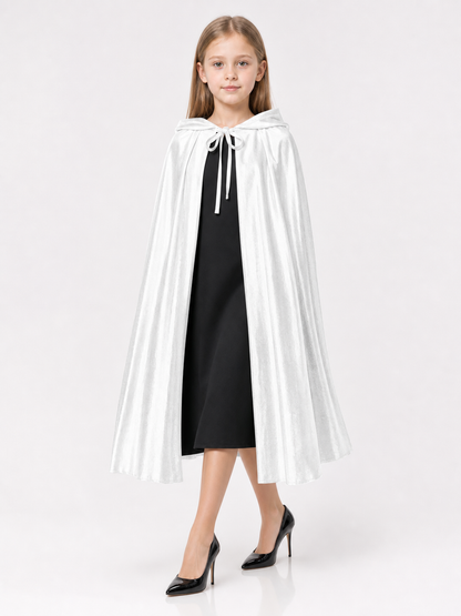 White Hooded Costume Cloak