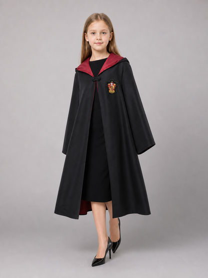 Black Hooded Carnival Cloak for Cosplay