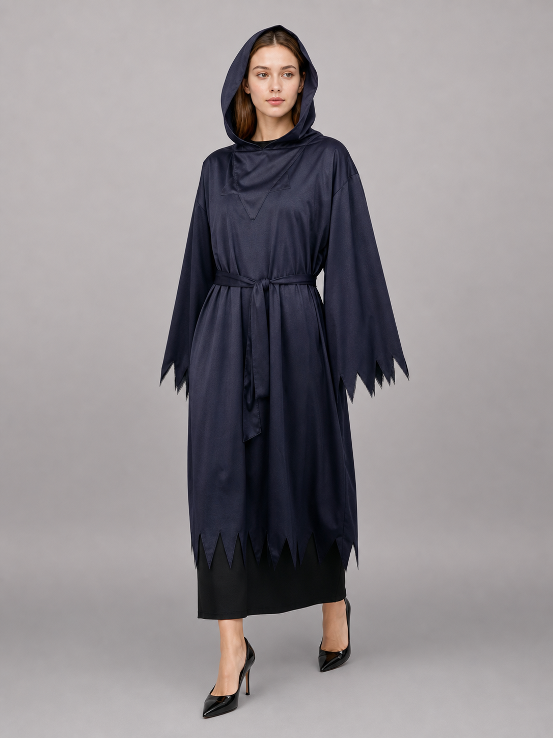 Dark Carnival Cloak with Hood and Belt