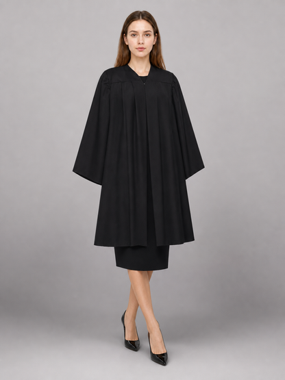 Long Black Hooded Carnival Cloak