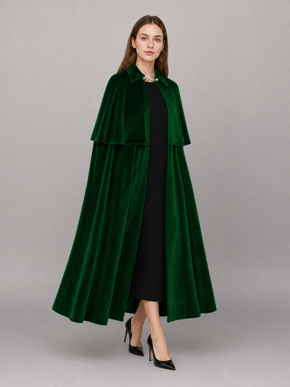 Dark Green Costume Cloak for a Vampire Look