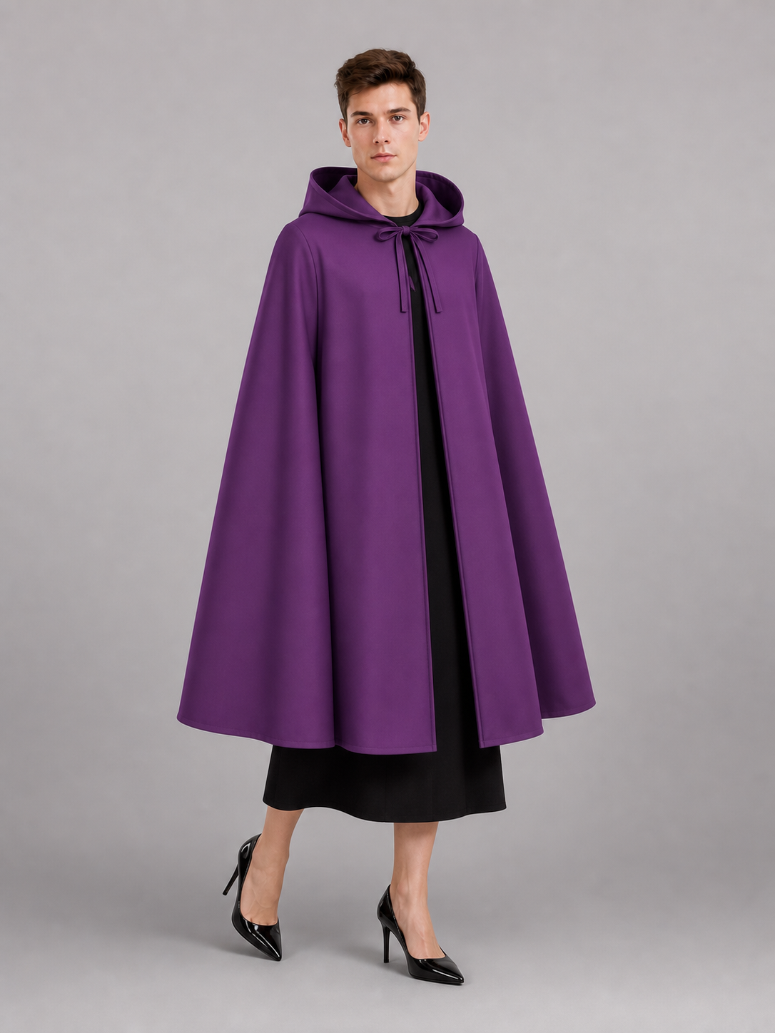 Purple Carnival Cape with Hood