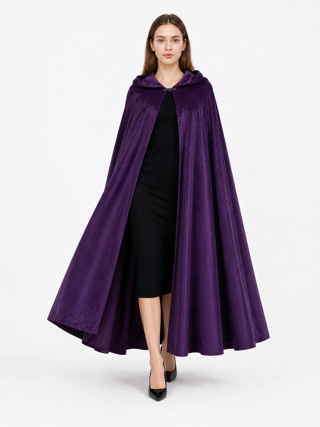 Purple Carnival Cloak with Hood