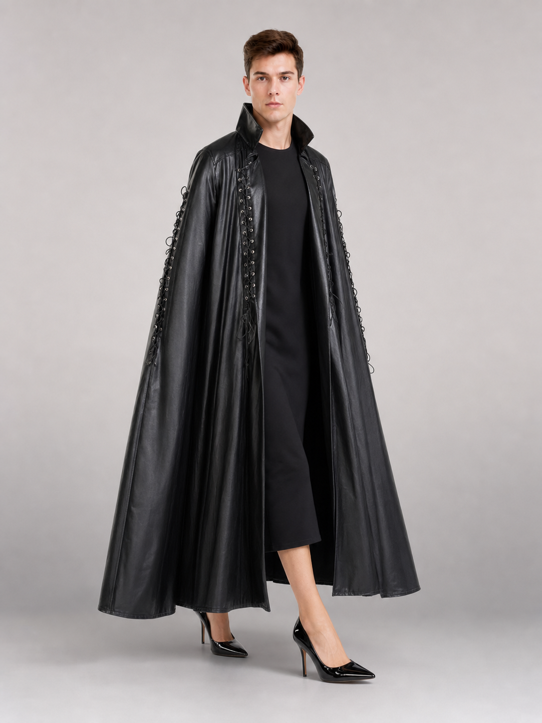 Black Gothic Cloak Costume for Cosplay