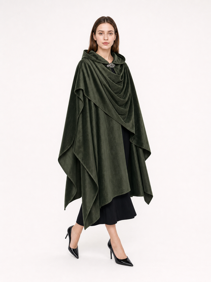 Green hooded carnival cloak, cosplay