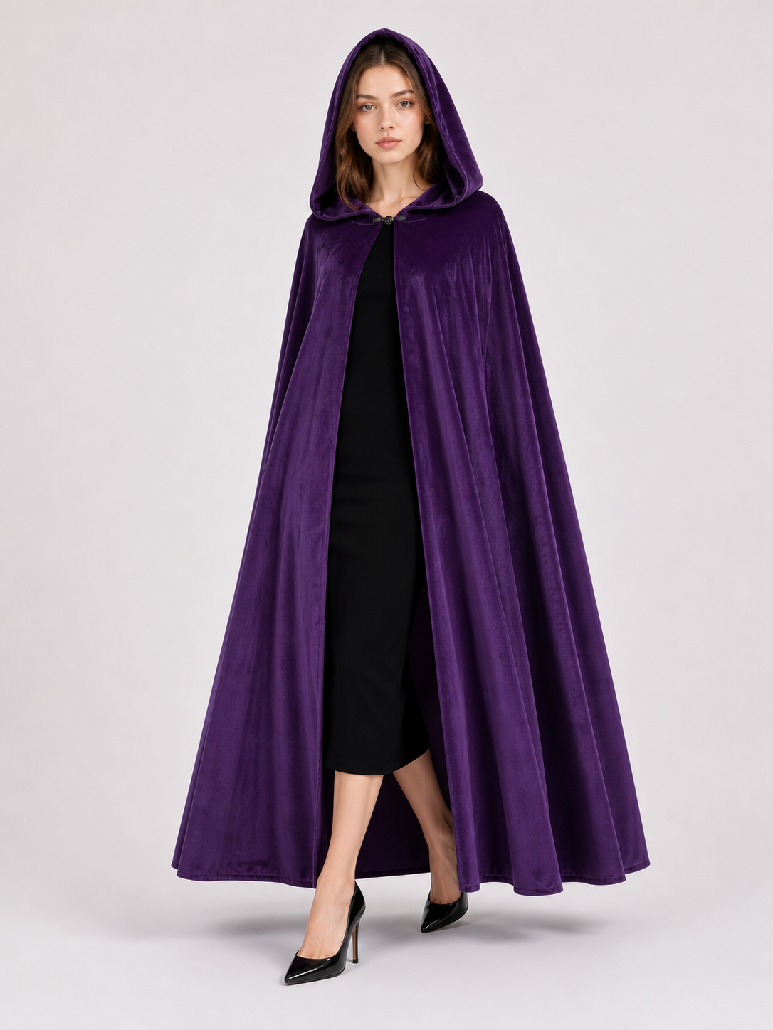Purple Carnival Cloak with Hood