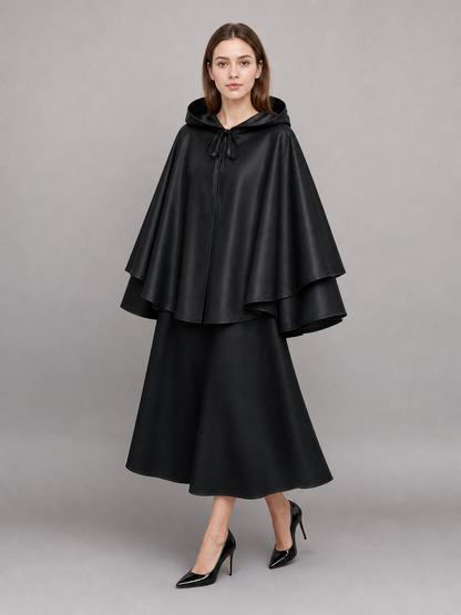 Black Hooded Costume Cloak for Cosplay
