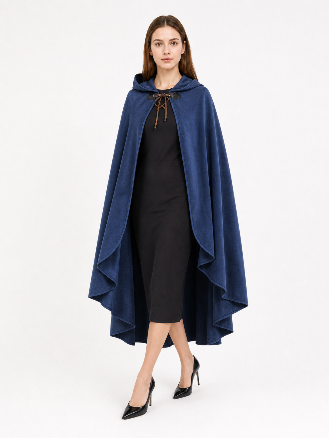 Blue Hooded Carnival Cloak, Medieval