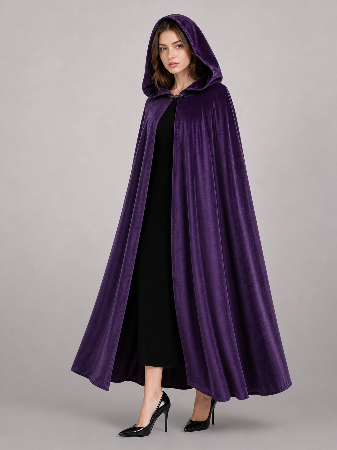 Purple Carnival Cloak with Hood