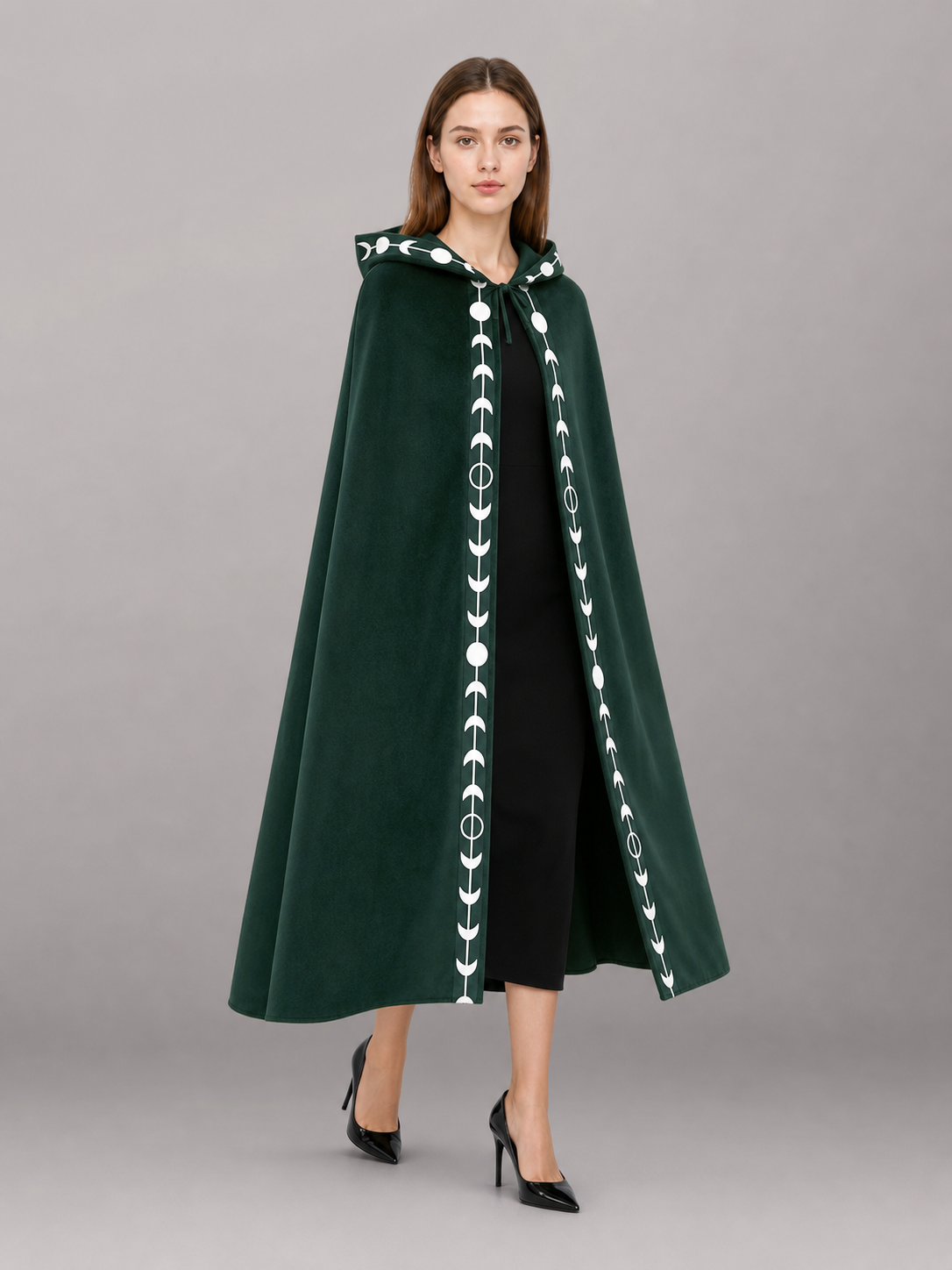 Green Carnival Hooded Cloak for Cosplay