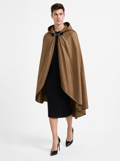 Brown Hooded Costume Cloak