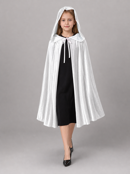 White Hooded Costume Cloak