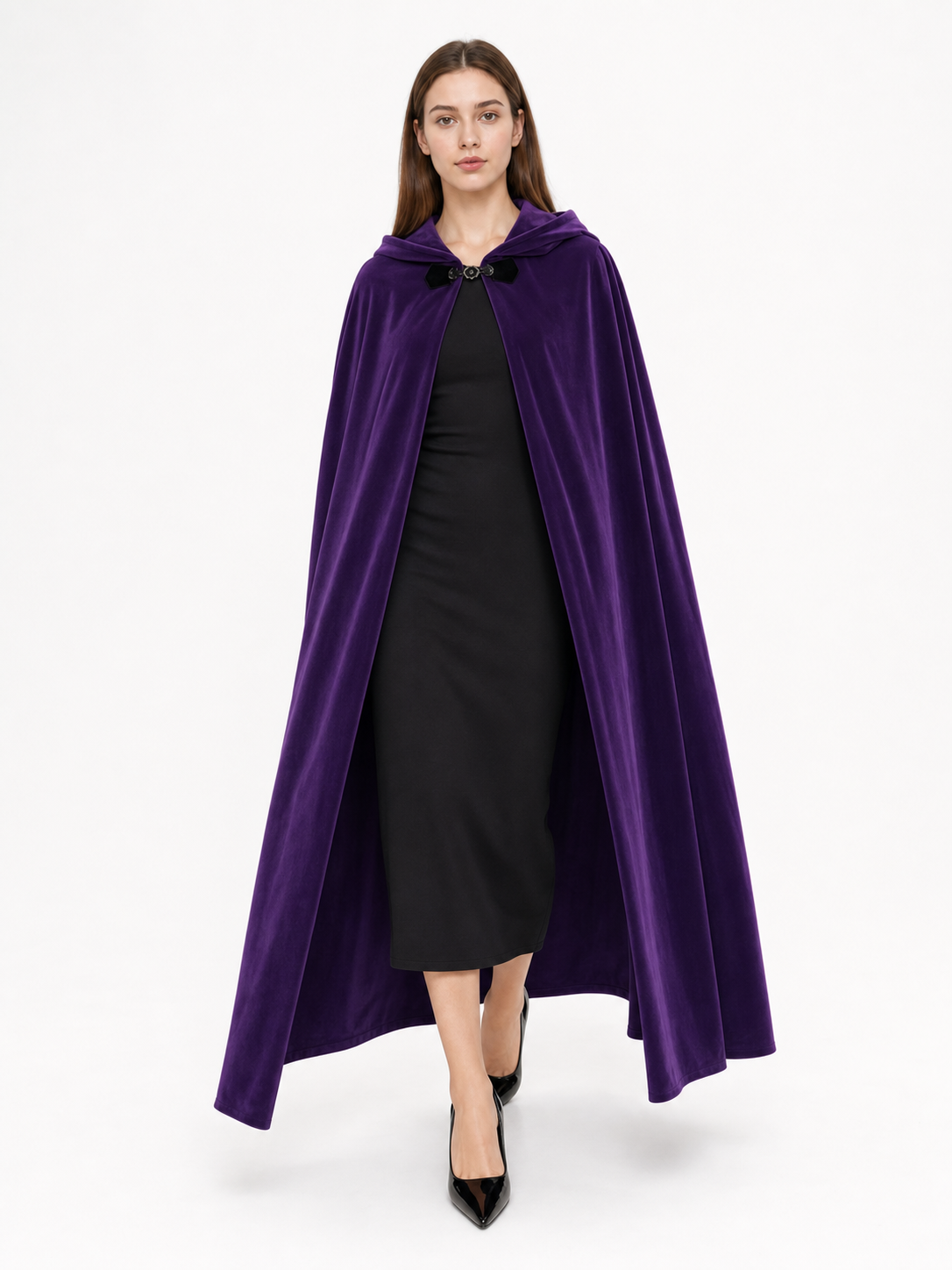 Purple Costume Cloak with Hood