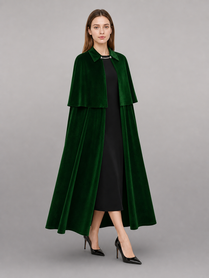 Long Green Gothic Costume Cape