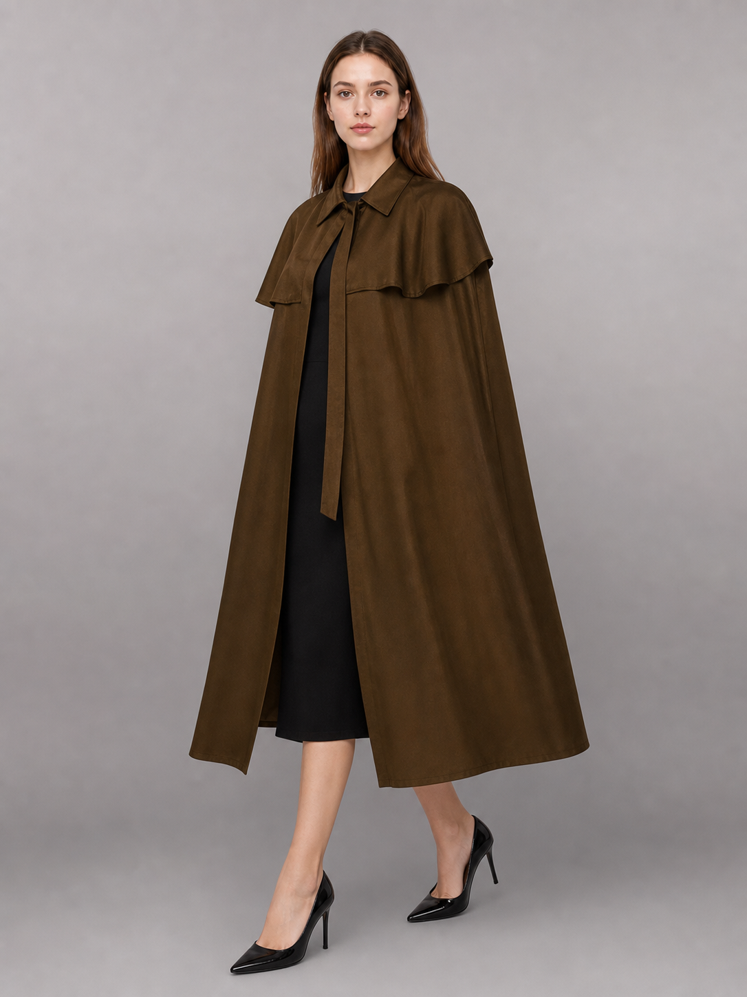 Brown Hooded Carnival Cloak