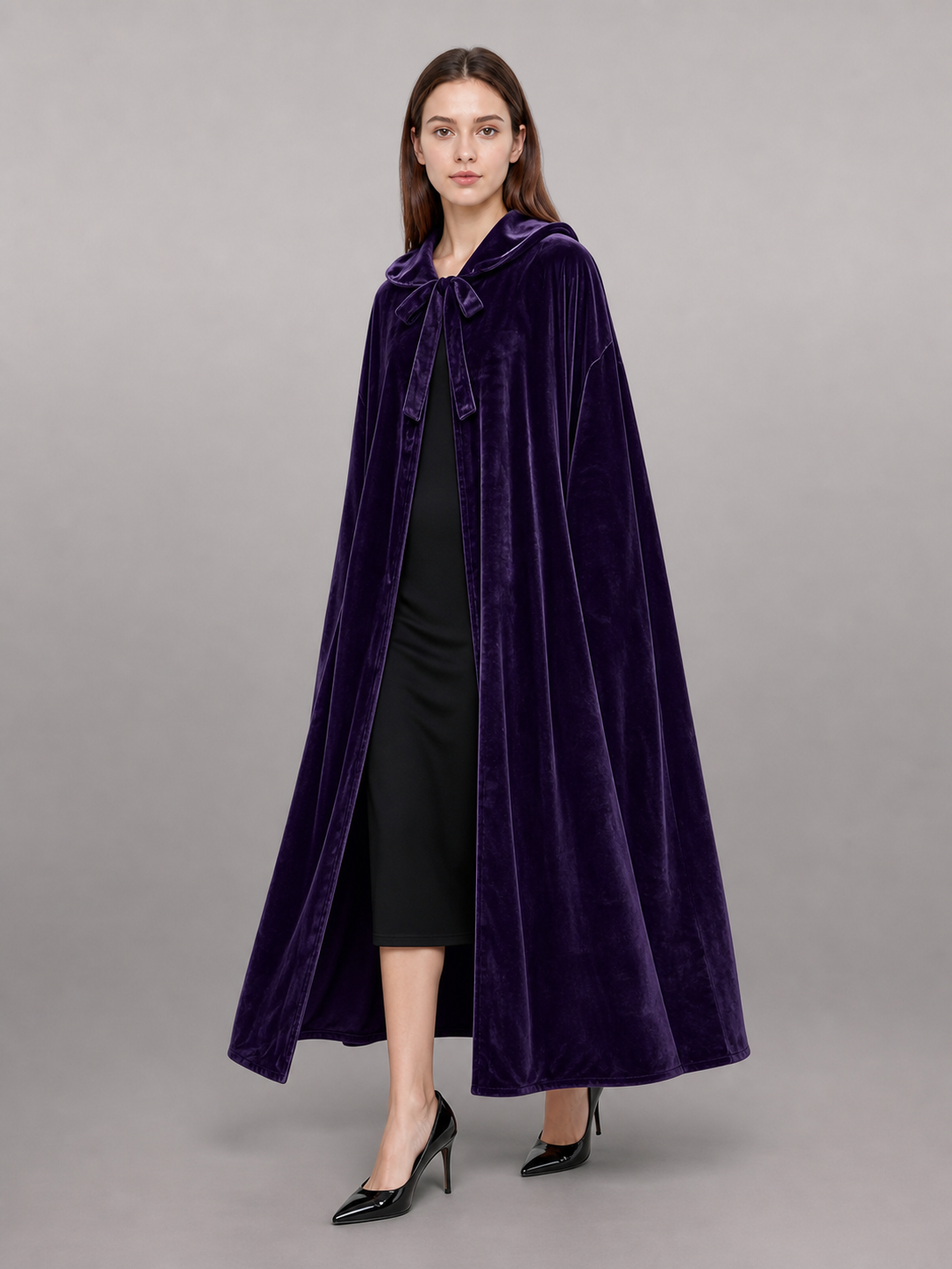 Purple Hooded Costume Cloak for Cosplay