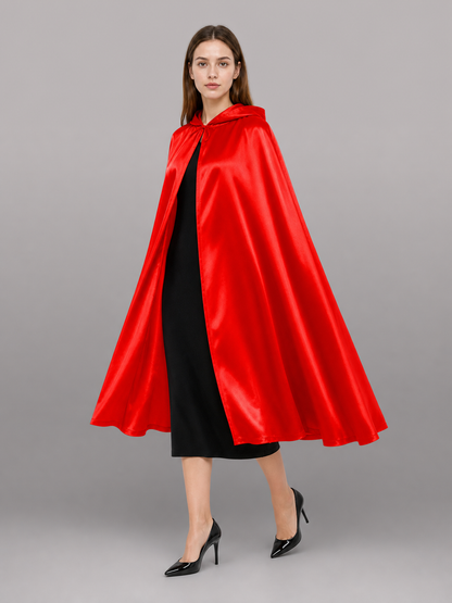 Red hooded carnival cloak for cosplay