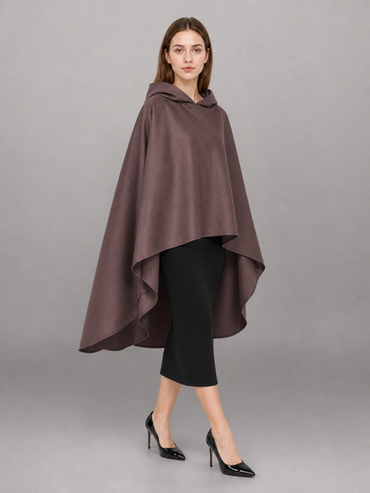Dark Brown Hooded Carnival Cloak