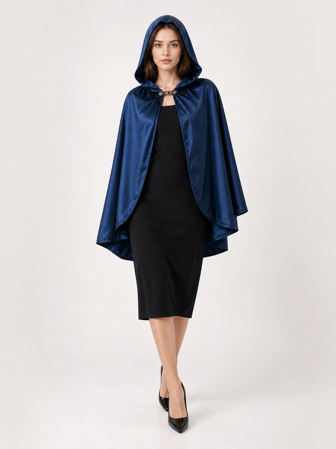 Blue Carnival Hooded Cape for Stage