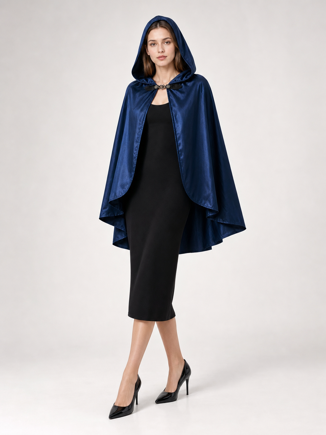 Blue Carnival Hooded Cape for Stage