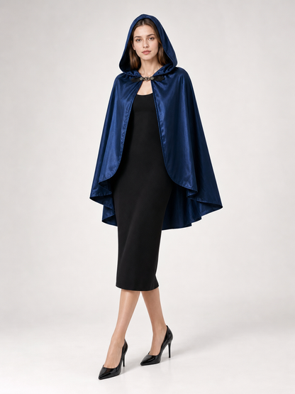 Blue Carnival Hooded Cape for Stage