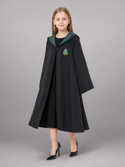 Black hooded costume cloak