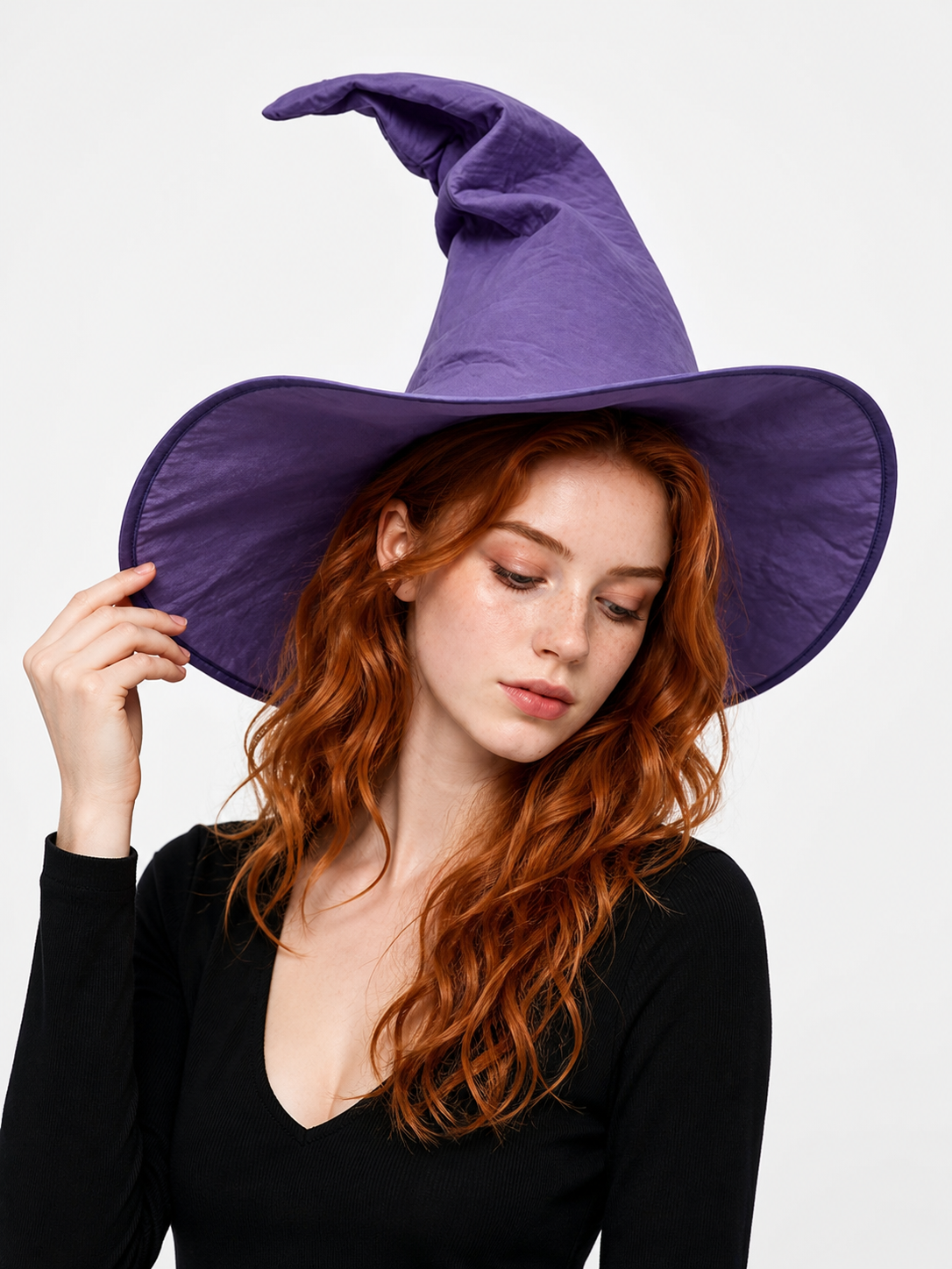 Dark Purple Witch Hat for Halloween