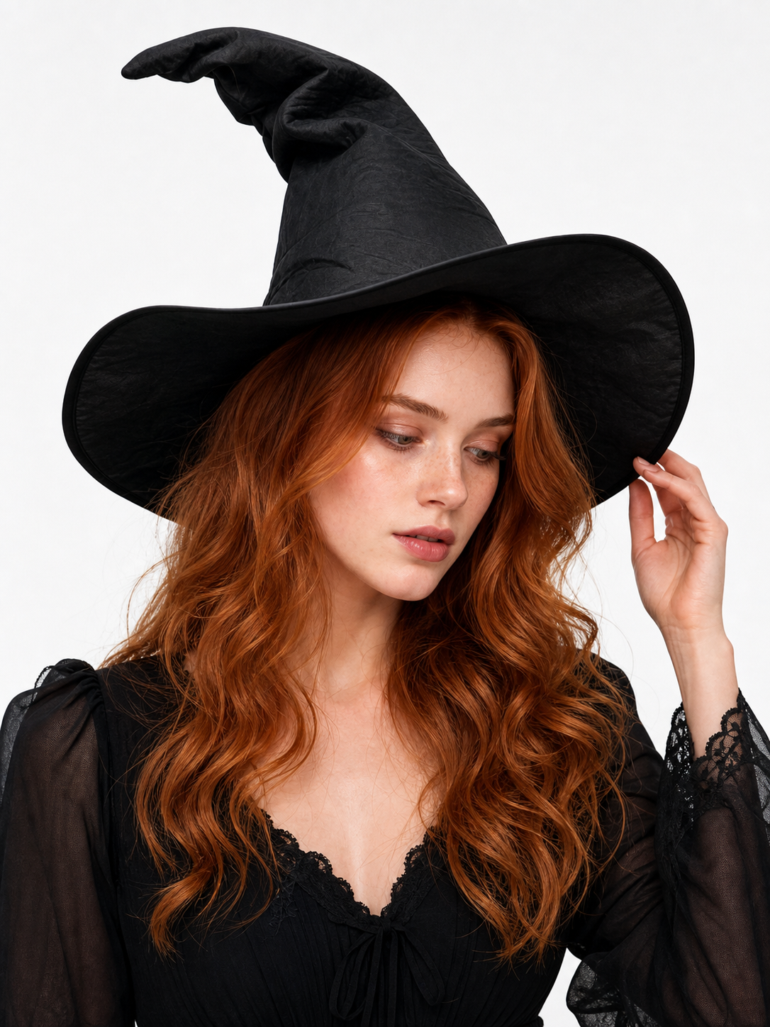 Carnival Witch Hat with Wide Brim