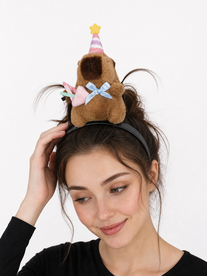 Capybara Carnival Headband for Birthdays