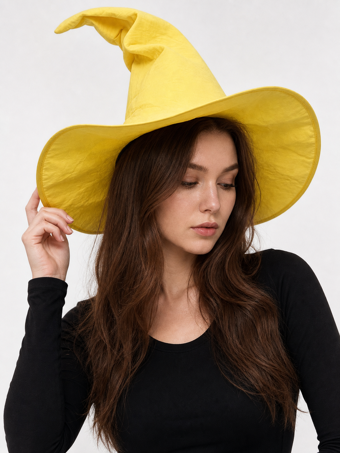 Yellow Witch Costume Hat for Halloween