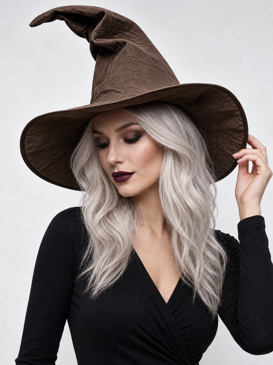 Carnival Witch Hat with Wide Brim