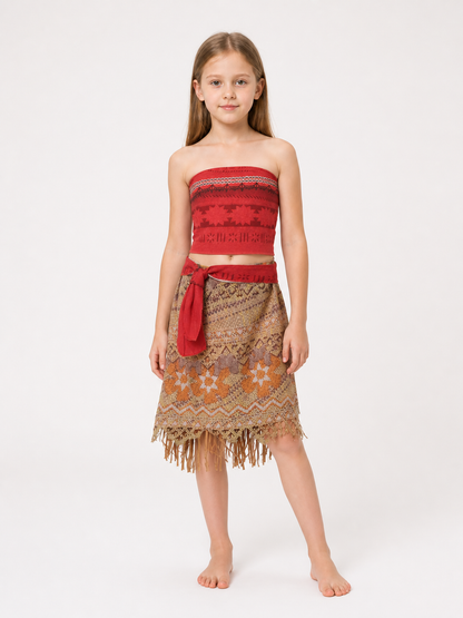 Halloween and cosplay costume set with a top and skirt